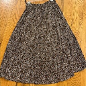 Elegant Brown Patterned Women's Skirt